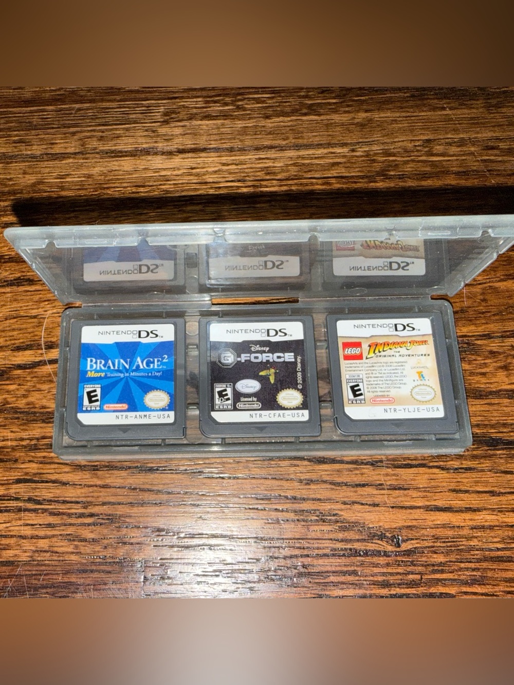 BUNDLE (3) Nintendo DS Games: LEGO Indiana Jones, G-Force, Brain Age 2
